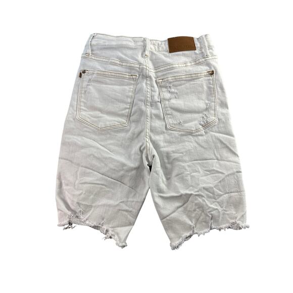 Judy Blue Jean Shorts High Waist Rigid Magic Destroy White Womens Stretch Small - Picture 6 of 7